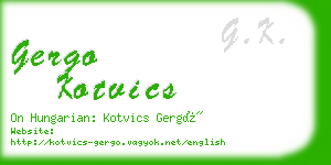 gergo kotvics business card